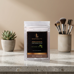 BROWDLITE – Meilleure teinture à sourcils au henné longue durée, à base de plantes, résistante à l'eau et à la transpiration, poudre teintée douce pour le stylisme des sourcils, provenant d'un fournisseur indien - Product Image 1