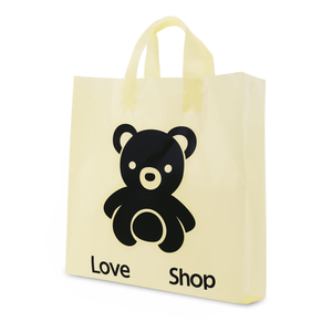 Mango grueso y fuerte Diseño de logotipo elegante Ropa Moda Negocios Compras Bolsa de plástico con asa - Product Image 1