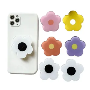Custom Design Mirror Mobile Phone Holder Silicone Acrylic Phone Grip Mirror Phone Socket Accessories