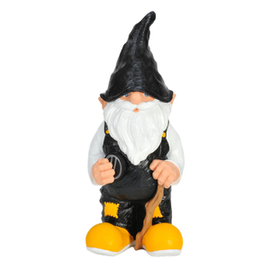 Mini giocatore di <span class=keywords><strong>hockey</strong></span> in resina personalizzato cute sportsman gnome ornament decoration con bastone da passeggio in legno statua di gnomi da giardino