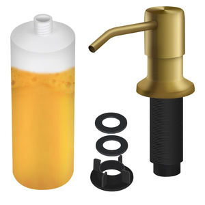 Nouveau Style Brossé Or En Acier Inoxydable Évier De Cuisine <span class=keywords><strong>Distributeur</strong></span> De Détergent À <span class=keywords><strong>Vaisselle</strong></span> Détergent Extender <span class=keywords><strong>Distributeur</strong></span> De Savon - Product Image 1