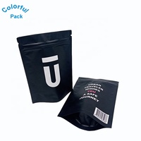 Sacs Mylar Noirs en Plastique avec Logo Personnalisé, 3x5 Pouces, Transparents, Petits, Dépolis, Refermables, Zip Lock, Sachets Doypack, Emballage pour Thé Café