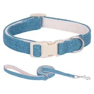 Fornitori di animali domestici collare rifornito all'ingrosso Eco Friendly cotone impermeabile di lusso canapa Pet collari per cani