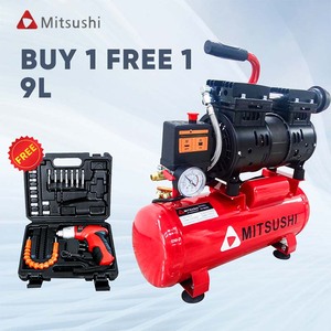 เครื่องอัดอากาศแบบพกพาสำหรับอุตสาหกรรมและงาน DIY มอเตอร์ไร้แปรงถ่าน 800W ความจุถัง 9 ลิตร แบบตั้งตรง 220V ยี่ห้อ Mitsushi รุ่น MYSJ69L - Product Image 6