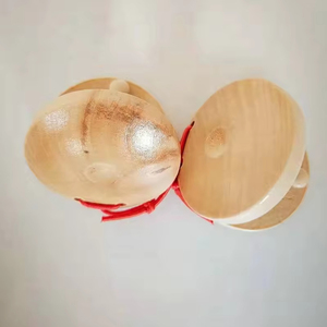 Bán Buôn Bộ Gõ Nhạc Cụ Biểu Tượng Tùy Chỉnh Ngón Tay Nhỏ Có Kích Thước Chơi Bằng Gỗ Castanet - Product Image 3