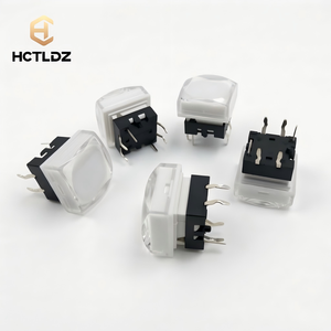 Interruptores LED Iluminados de 12 mm y 12 V, Interruptor Electrónico de Botón Pulsador 1NO, Encendido/Apagado, con Bloqueo y Momentáneo, Interruptor Táctil de 12x12 con Película - Product Image 2