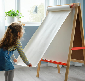 Hai mặt bằng gỗ vẽ Hội Đồng Quản trị trẻ em nghệ thuật giá vẽ bảng phấn và bảng trắng với giấy cuộn cho trẻ mới biết đi & trẻ em - Product Image 4