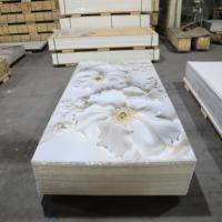 Finition brillante, revêtement UV, alternative au marbre, feuille de marbre PVC 3D imprimée en 3D de 3 mm pour panneau mural, décoration intérieure