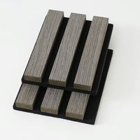 Panneau acoustique en lattes de bois avec support en fibre de polyester, panneau mural insonorisant pour la réduction du bruit dans les cinémas maison, les bureaux et les studios