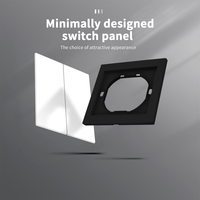 Interruptores y Enchufes de Pared WESA Ultrafinos con Botón Pulsador EU 1/2/3 Vías, Enchufe de Alimentación de 1 Vía, Combinación Libre, Diseño Moderno de Lujo