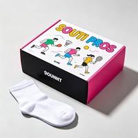 Boîte d'emballage pour chaussettes imprimées sur mesure, design cartoon, carton ondulé, boîte d'expédition pour vêtements de sport, vente en gros