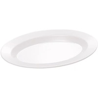 Plateau ovale incassable en mélamine au design moderne, assiette ovale en mélamine blanche, vaisselle de service au lave-vaisselle pour restaurant à domicile