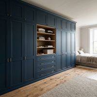Armoire autoportante Aige Shaker Design, meuble de chambre classique et simple, placard avec portes à charnières en contreplaqué ENF
