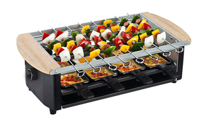 8 pièces détachables en acier au carbone brochettes <span class=keywords><strong>raclette</strong></span> casseroles multifonctions électrique <span class=keywords><strong>Raclette</strong></span> Grill Machine contrôle de la température pour - Product Image 2