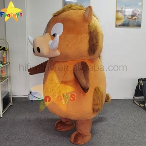 Funtoys MOQ 1 PIÈCE 2m/2.6m/3m Costume de mascotte gonflable <span class=keywords><strong>Pumba</strong></span> Roi Lion Sanglier Cochon Taureau Dessin animé Cosplay Anime pour adulte - Product Image 4