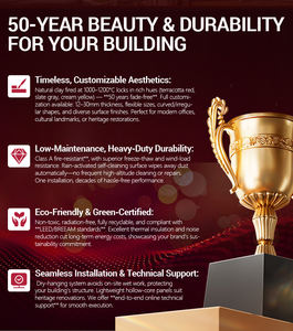 Revestimiento de <span class=keywords><strong>Terracota</strong></span> de <span class=keywords><strong>Color</strong></span> Uniforme para Hoteles y Edificios Gubernamentales, Fachada Exterior Ignífuga e Impermeable con Diseño sin Juntas - Product Image 5