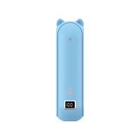 Kipas lipat saku portabel urin hening 2000mAh Logo kustom senter USB pengisi daya Bank daya kipas lipat Mini