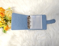 Mini-Album Taschenplaner-Einband 3-Ring-Ordner Denim-Stoff-Ordner