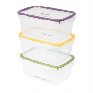 Recipientes Rectangulares para Almacenamiento de Alimentos Frigoclick PP de 0.50, 1.00 y 1.90 L, Juego con Tapas Coloridas, Moldeado por Inyección para Cocina - Product Image 3