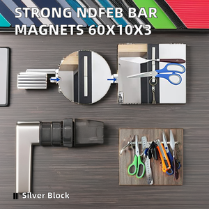 강력한 네오디뮴 바 자석 블록 사각형 Ndfeb와 양면 접착 희토류 자석 N35 N42 N52 - Product Image 6