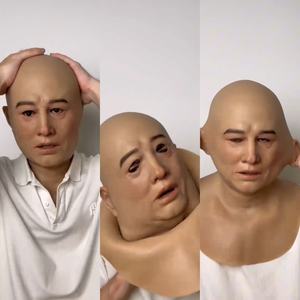 <span class=keywords><strong>Masque</strong></span> de tête en silicone pour homme, à haute dégaine, réutilisable, souple et extensible, pour films, séries TV, Halloween et cosplay - Product Image 2