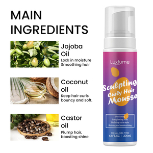 Luxfume Marque Privée <span class=keywords><strong>Mousse</strong></span> Coiffante Sans Résidus Anti-Frisottis Fixation Forte pour Cheveux Bouclés et Cheveux Noirs - Product Image 3