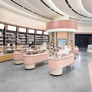 Conception de magasin de beauté rose, vitrine de produits de beauté, personnalisation, présentoir Nakajima, présentoir de produits personnalisé, prix d'usine - Product Image 2