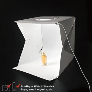 Mini Folding <b>Shooting</b> Tent Box 40cm With Led Lights For Product Photography Plastic Material Plug Powered - Product Image 4