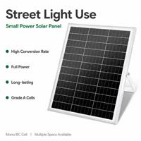 Panneau solaire laminé en verre 10W 12V avec contrôleur MPPT pour lampe de jardin extérieure, fabrication OEM ODM