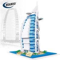 Modèle de blocs de construction du Burj Al Arab, célèbre bâtiment mondial