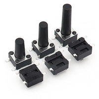 Micro-interrupteur tactile SMD 6x6mm à 4 broches, bouton-poussoir vertical haute température pour l'électronique, prix usine