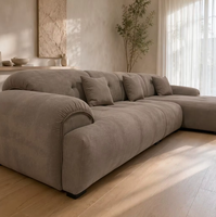 Canapé d'Angle Moderne en Tissu Haut de Gamme pour Salon, Ensemble de Canapés Modulables de Luxe en Forme de L Meubles de Salon Modernes