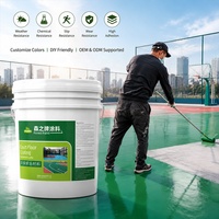 Peinture acrylique de Surface dure à base d'eau pour revêtement et peinture de Court de Tennis, usine de fabrication forestière
