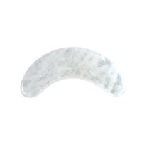 Produits populaires 2025, plaque de massage en quartz clair en forme de lune, Gua Sha, pierre de massage, masseur facial pour la santé et le bien-être