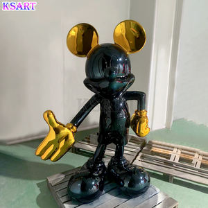 Statue en résine de fibre de verre Décoration d'intérieur Sculpture Statue grandeur nature de <span class=keywords><strong>Mickey</strong></span> - Product Image 6