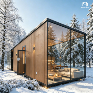 Casa Prefabricada Modular Tipo Cápsula, Moderna y Lujosa, con Terraza, Estructura de Acero Ligero y Vidrio, Ideal para Hoteles - Product Image 1