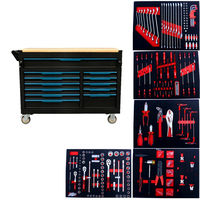 Chariot à outils roulant 420 pièces, chariot à outils multi-tiroirs avec ensemble d'outils en mousse EVA pour la réparation automobile