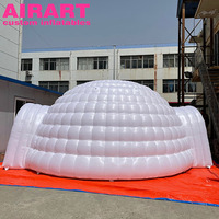 Tente gonflable blanche d'extérieur, dôme à air, avec lumière led, à vendre