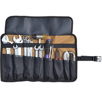 Sac d'organisateur d'outils enroulable en toile cirée imperméable robuste/tissu Oxford stockage multi-poches étui à fermeture à glissière réglable