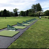 Tapis d'entraînement de golf Tee Line Turf Premium pour swing et putting, usage intérieur, 1500x1500mm, 26kg, couche de gazon synthétique PP 40mm, hauteur de gazon 55mm