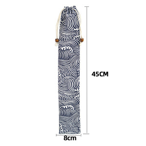 Pochette personnalisée fine de style japonais avec cordon de serrage pour baguettes de batterie, sac de rangement durable et portable pour longues baguettes et brosses de batterie, organisateur d'accessoires de batterie - Product Image 2