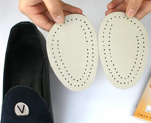 Durable Real Leather Half Shoe <b>Cushion</b> <b>Pads</b> Shock Absorption Forefoot Inserts for Men Women Footwear Wholesale - Product Image 1