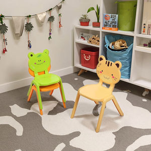كرسي بتصميم مسند ظهر للأطفال ، كرسي صغير من البلاستيك السميك وروضة أطفال وكرتون منزلي ، لطيف وغير قابل للإنزلاق - Product Image 3