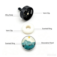 Désodorisant de voiture en métal personnalisé de haute qualité, clip de ventilation, couleur personnalisée, logo gravé, longue durée, élimine les odeurs
