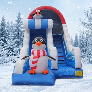 Tobogán Acuático Inflable Popular de Pingüino WINSUN con Doble Línea para Niños, Toboganes Acuáticos Inflables de PVC Baratos - Product Image 1