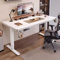 Escritorio Eléctrico de Altura Ajustable, de Alta Capacidad, con Doble Motor, Duradero, Moderno, para Oficina en Casa o Dormitorio, Personalizable