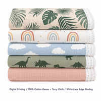 Couverture d'été pour bébé personnalisée de luxe en coton et polyester avec doublure, anti-bactérienne, non toxique, vente en gros
