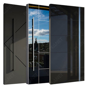 Porte d'entrée principale en aluminium simple et économique, meilleur prix, portes <span class=keywords><strong>de</strong></span> sécurité extérieures, portes en bois massif imperméables, styles variés - Product Image 5