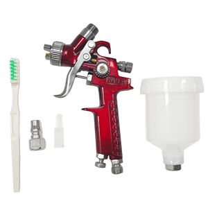 Pistola de Pintura de Aire de Alta Presión Mini HVLP |   Kit de Boquillas de 0.5/0.8/1.0 mm |   Pistola de Reparación y Retoque de Automóviles Compacta de Aleación de Aluminio - Product Image 1