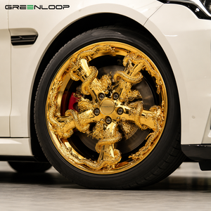 Rines Greenloop de Lujo Personalizados en Forma de Dragón Dorado, Aleación de Aluminio Forjado, de 15 a 22 Pulgadas, Acabado Dorado Brillante para Autos de Alta Gama - Product Image 4